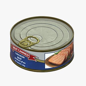 Meat Canned Low Poly 3D model