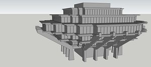 simple library 3D model