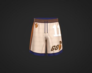Mens relaxed fit shorts with graphics and layering with mesh fabrics