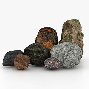 Rock Boulder Collection 3D