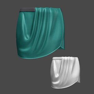 skirt green 3d model