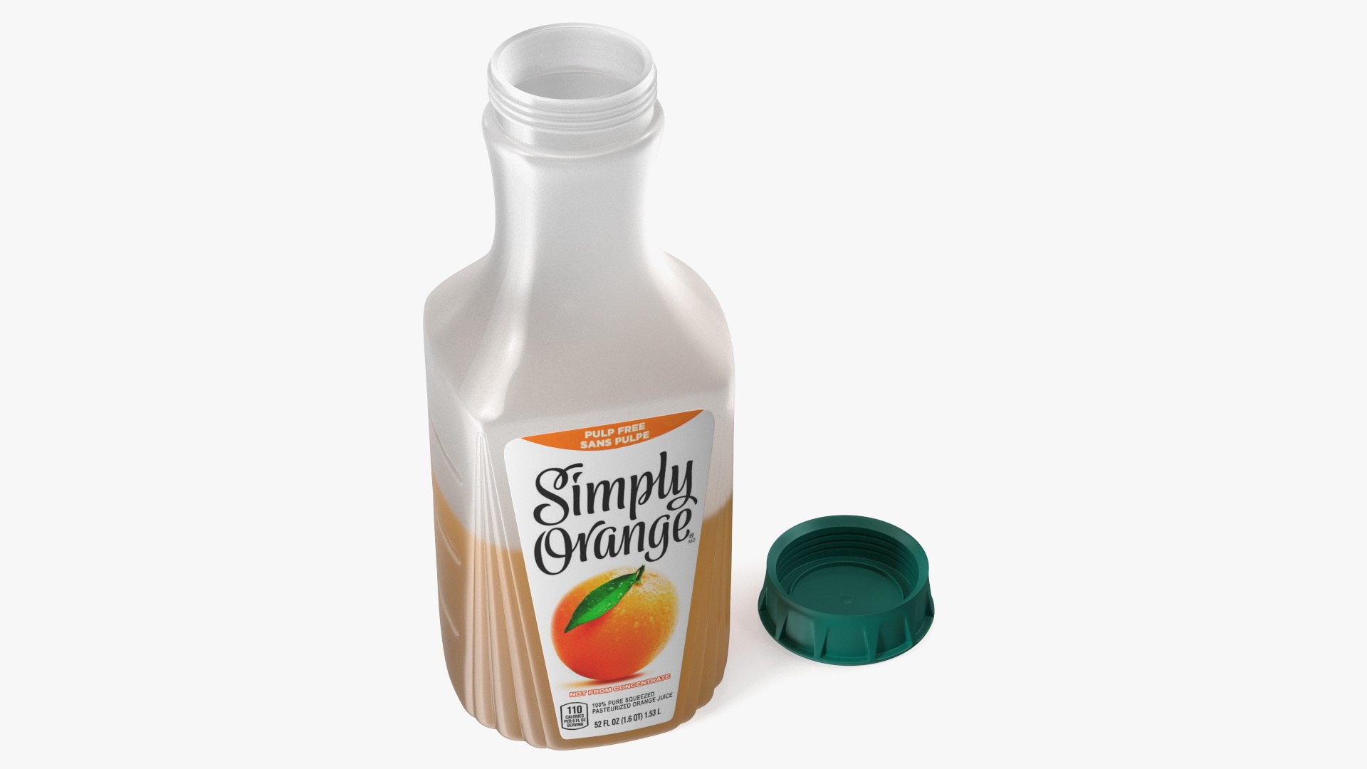 Fruit Drink Simply Orange Open 3D model preview