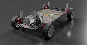 3D Ev Sports Car Platform model