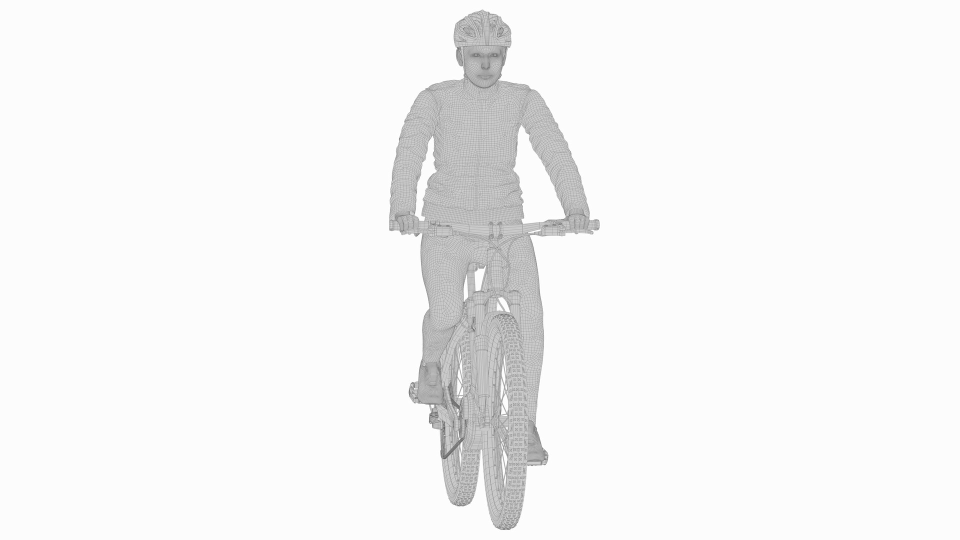 3D Female Bicycle Rider - TurboSquid 2050783
