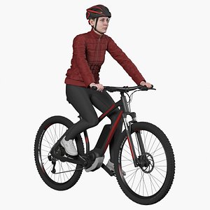 3D Female Bicycle Rider