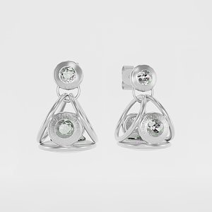 3D Earrings 02 model
