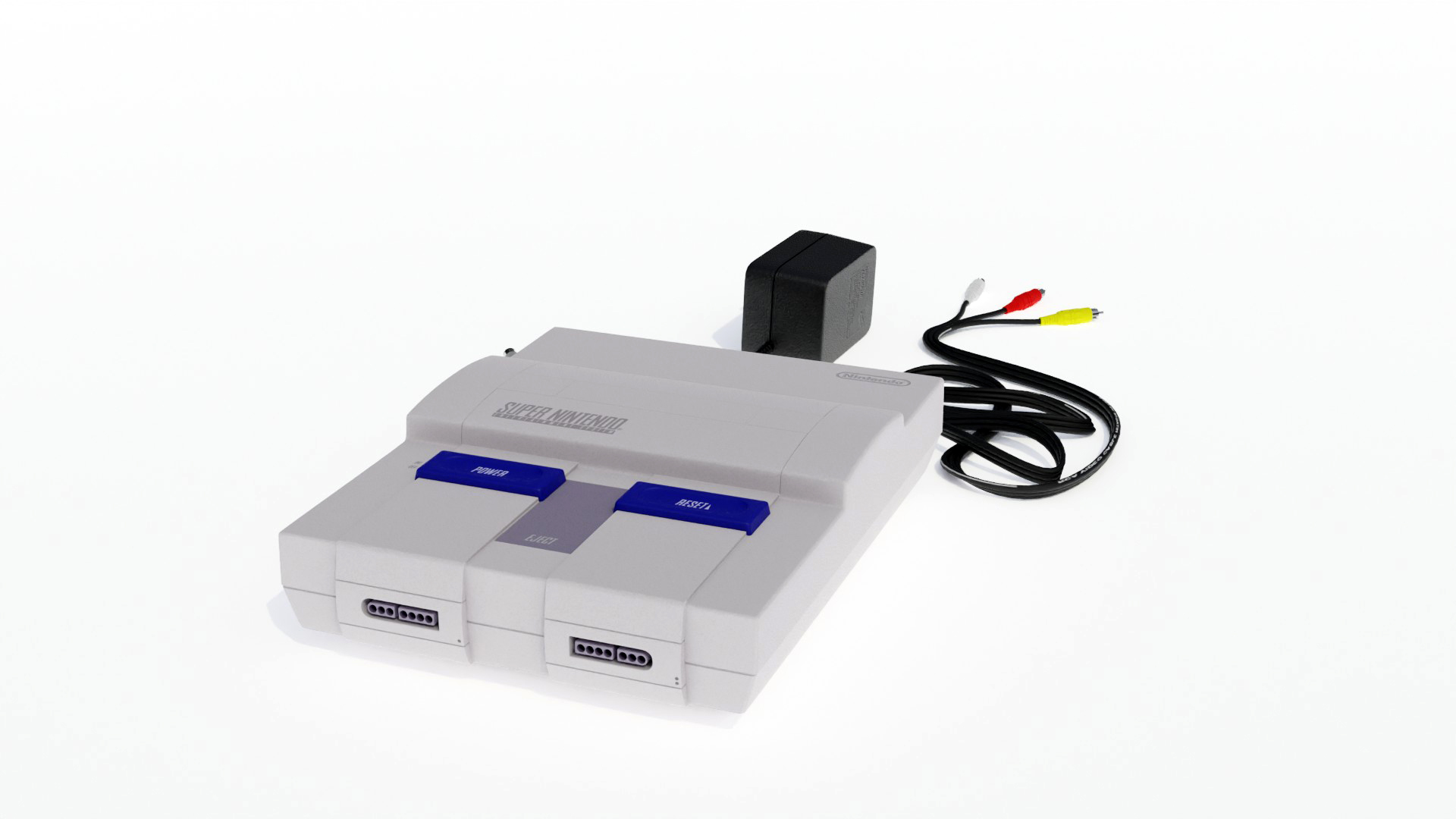 Super Nintendo Entertainment System SNES Console Model - TurboSquid 2467446