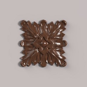 3D model carved rosette cnc