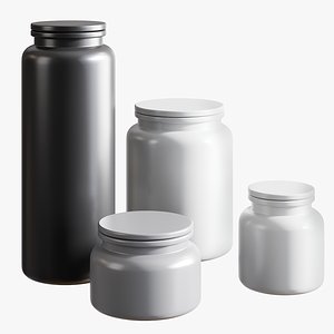 realistic prep canisters 3D model