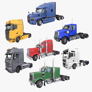Heavy Truck 7 Chassis Generic Collection All PBR Textures 3D Model Pack