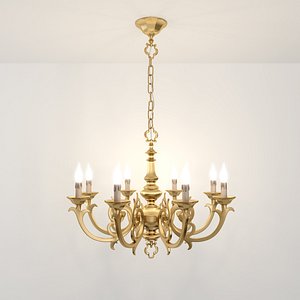 8 chandelier possoni 3d max