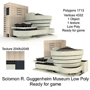 Solomon R. Guggenheim Museum Low Poly Ready for game