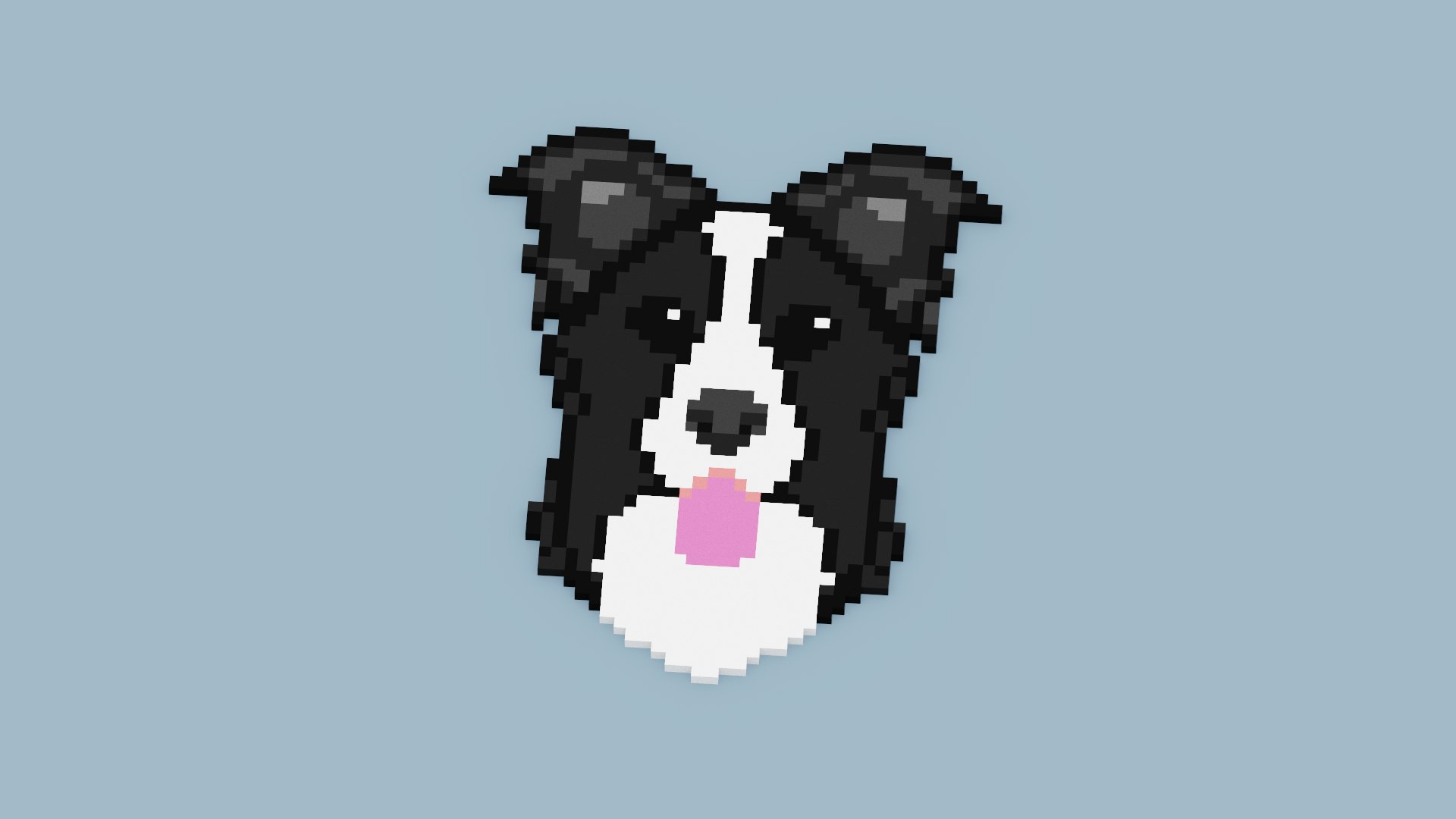 Pixel Border Collie Symbol 3D Model - TurboSquid 1900020