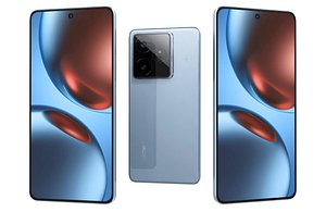 3D Realme GT 7 india Blue Low Poly model