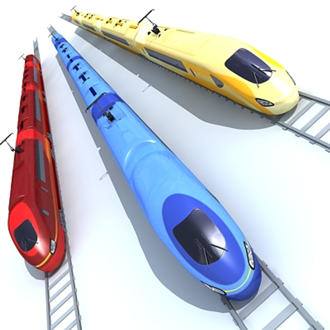 Trains Tracks 3d Model