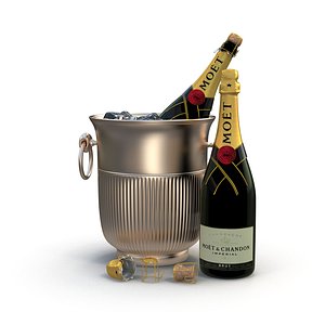 3d model of champagne ice bucket