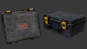 Dirty Industrial Laser Level Safety Box Scan 3D model