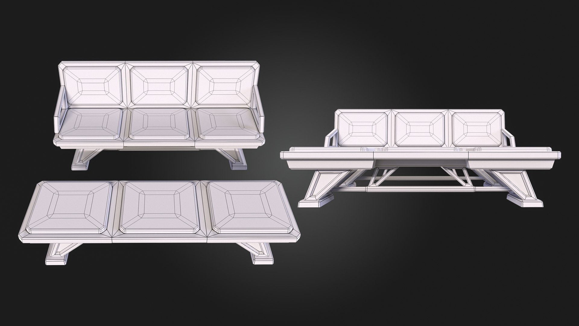 SCI-FI Bench 3D - TurboSquid 2235798