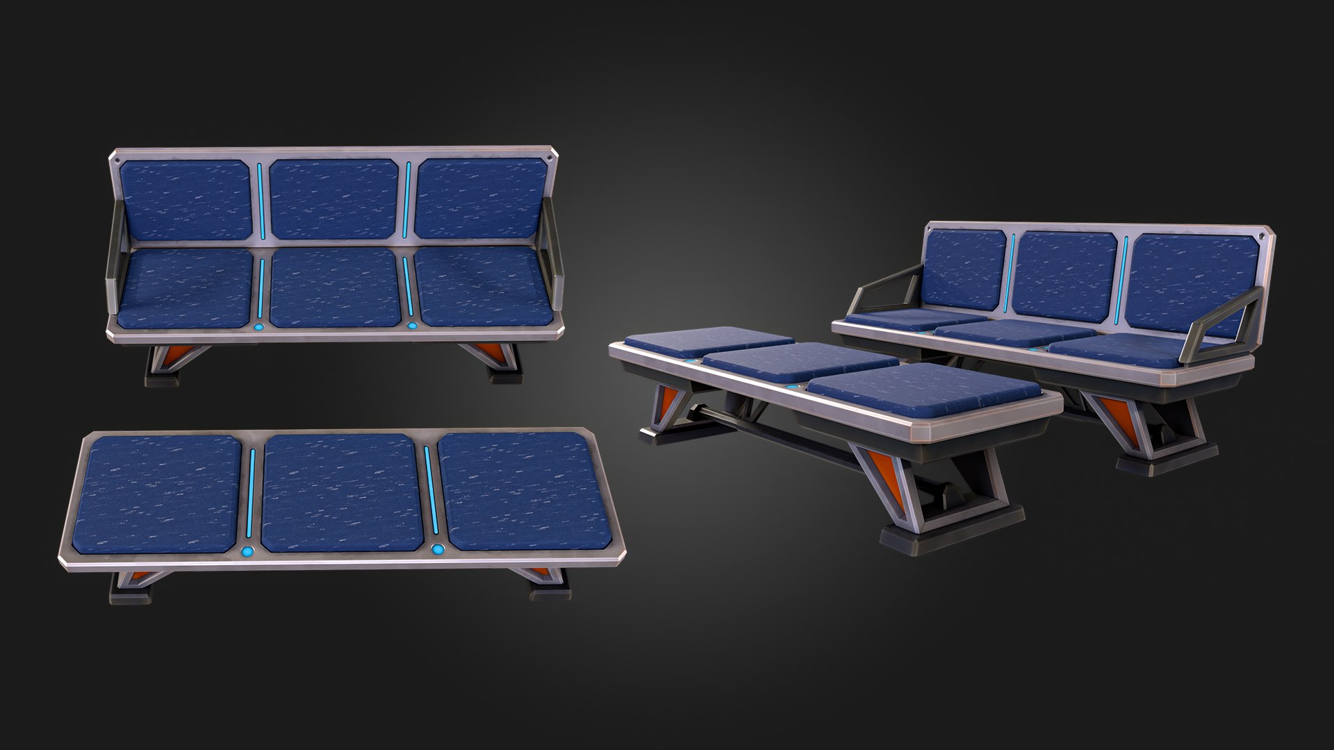 SCI-FI Bench 3D - TurboSquid 2235798