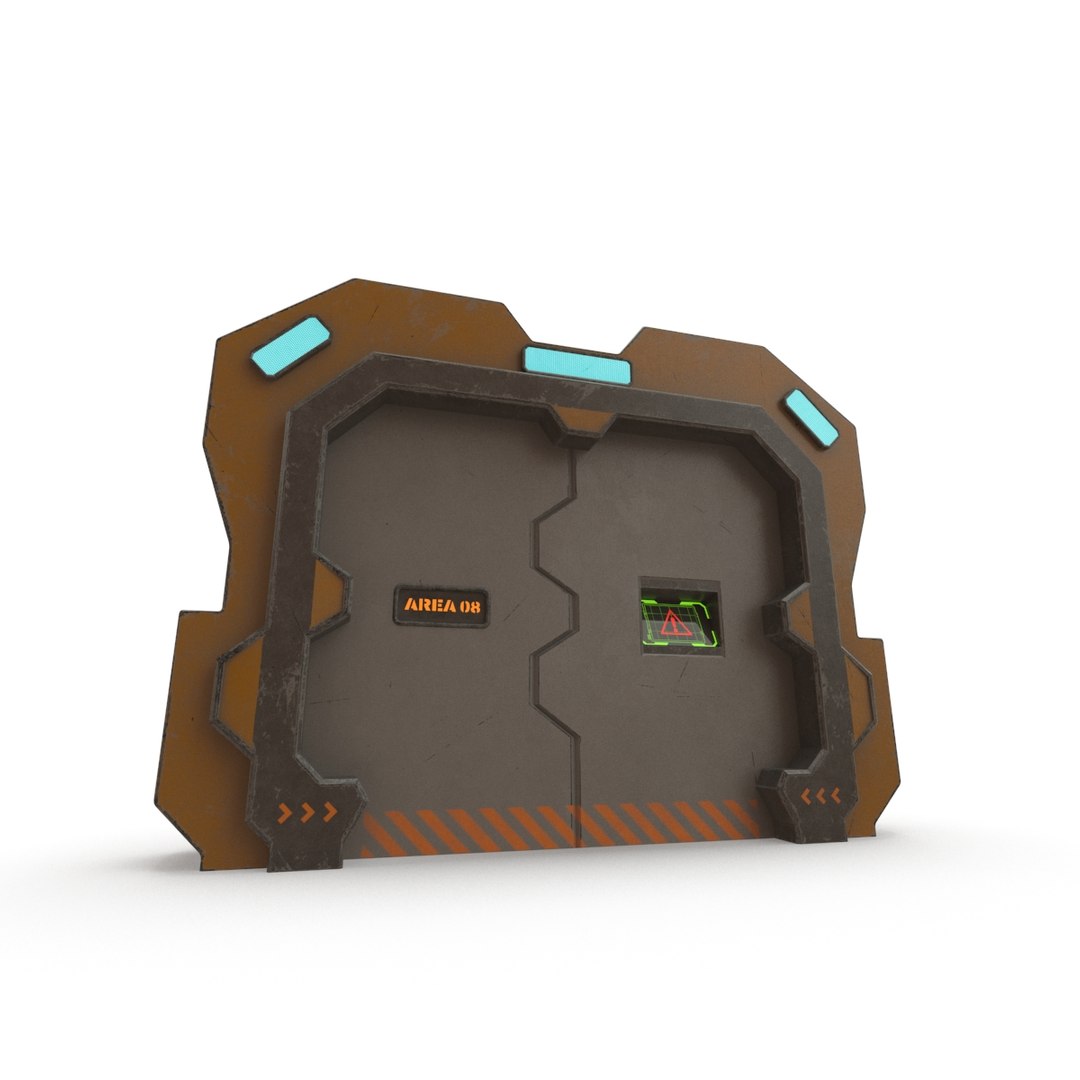 3D Sci Fi Gate PBR - TurboSquid 1810095