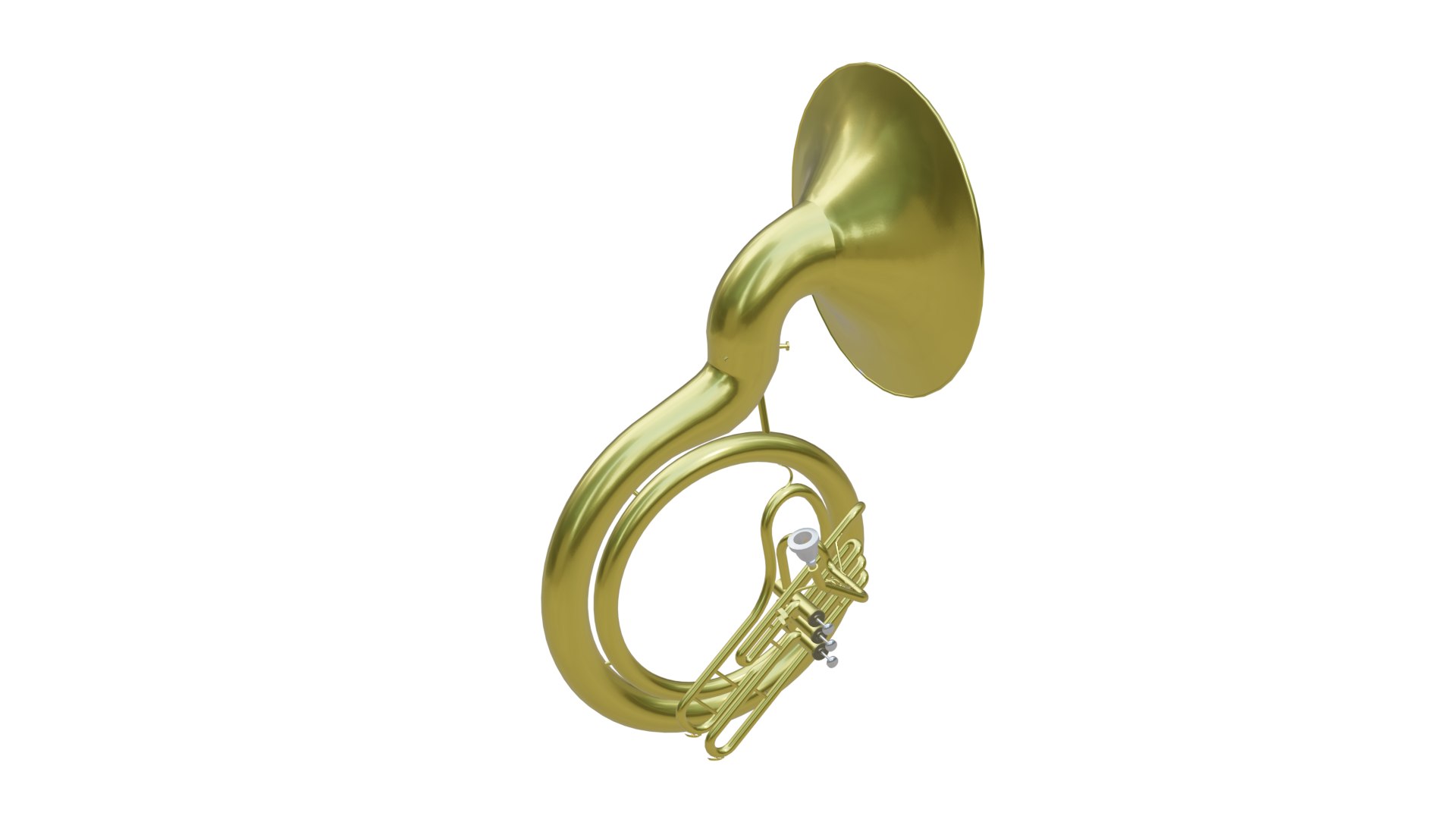 Figurine Mini Sousaphone En Or - 13 Cm - Décoration Bureau, Instrument Musical - Ornement Pour Collectionneurs Ou Enfants