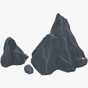 3D model rock polygons