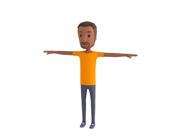 CartoonMan047 Black Guy 3D model