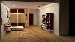 3D living room lighting