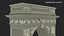 Monumental Arch Structure with Sculptures 3D model