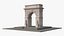 Monumental Arch Structure with Sculptures 3D model