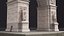 Monumental Arch Structure with Sculptures 3D model