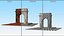 Monumental Arch Structure with Sculptures 3D model