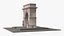 Monumental Arch Structure with Sculptures 3D model
