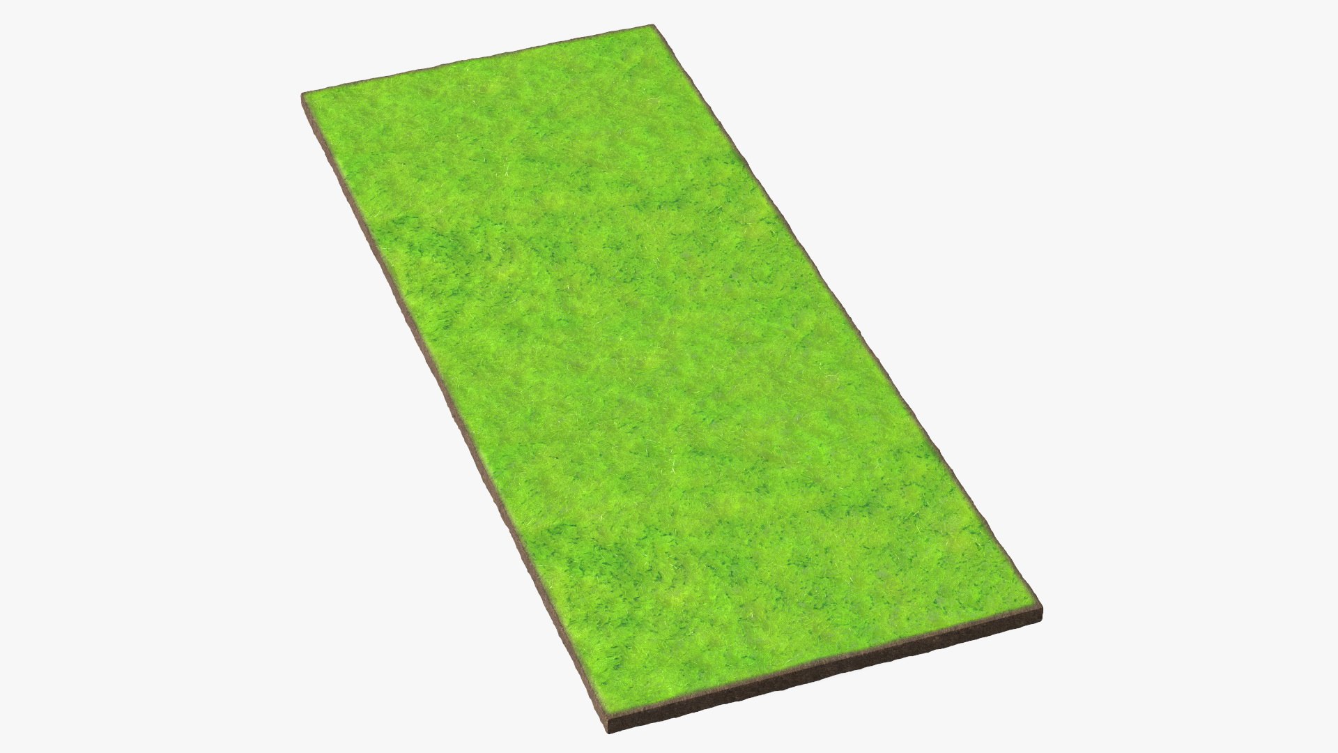 Lawn Turf Roll Unfolded 3D model preview