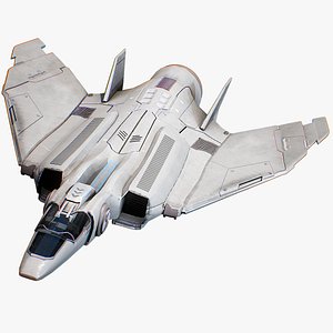 3D Sci-Fi Space Fighter PBR
