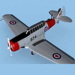 North American T-6 Texan RCAF V01 3D model