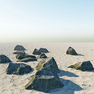 Rocks and sand vs Wood Log Slices