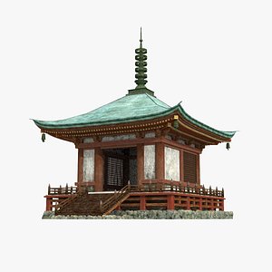 Small temples of ancient Asian Architecture model