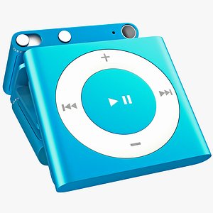 ipod shuffle blue modeled 3d max