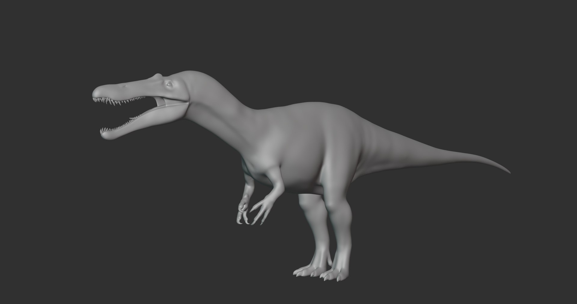 Suchomimus Basemesh Low Poly 3D model - TurboSquid 2107679