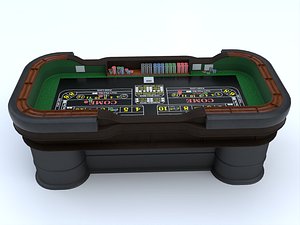 3D Casino Craps Table 3D Model