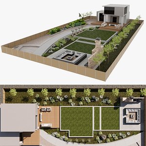 Outdoor Living Space with Firepit