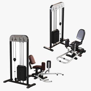 3D GYM Abductor and Adductor Machine Collection model