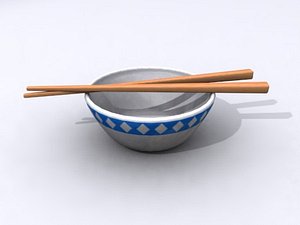 Chopsticks and dish