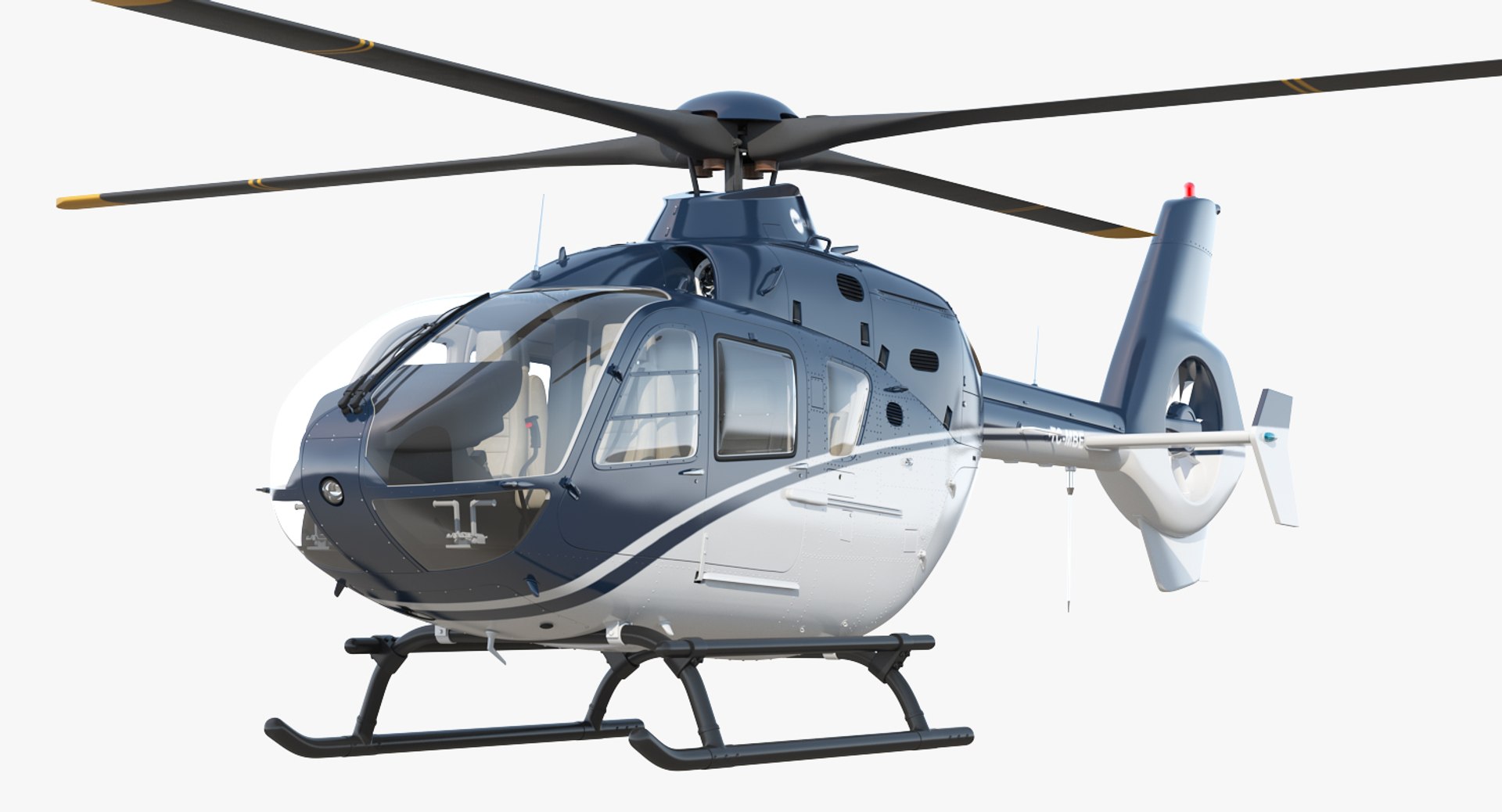 Civil Helicopter Eurocopter EC-135 3D model preview