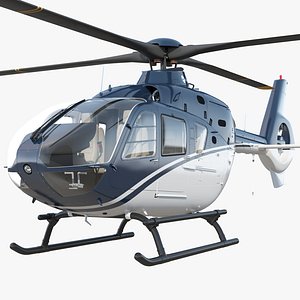 3D model civil helicopter eurocopter ec-135