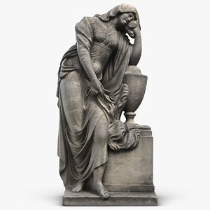 3D sculpture woman vase 3