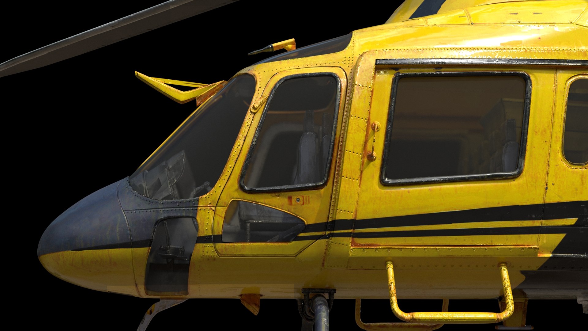 Helicopter C Yellow AW119KX model - TurboSquid 1781948