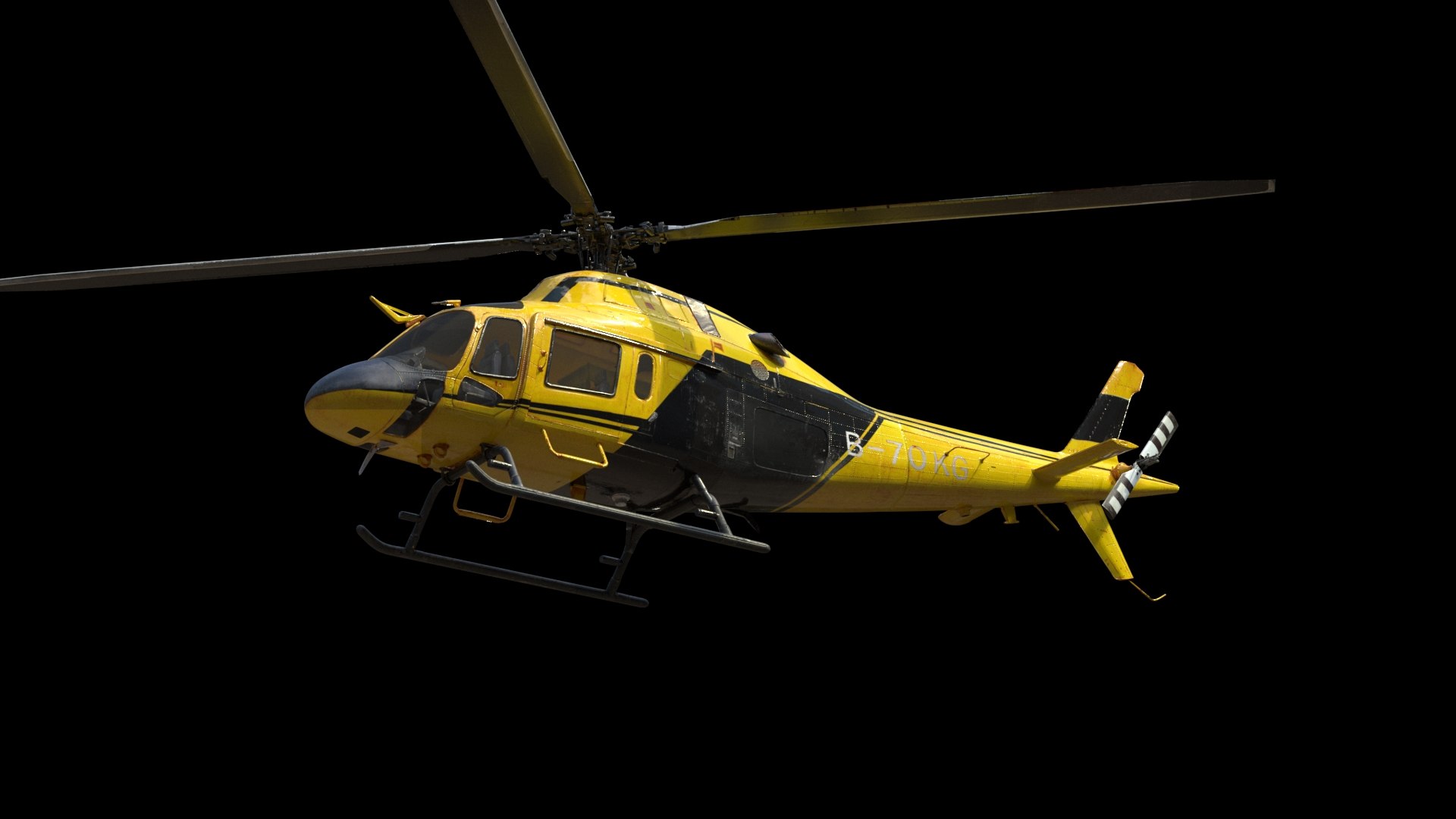 modelo 3d Helicóptero C Amarillo AW119KX - TurboSquid 1781948
