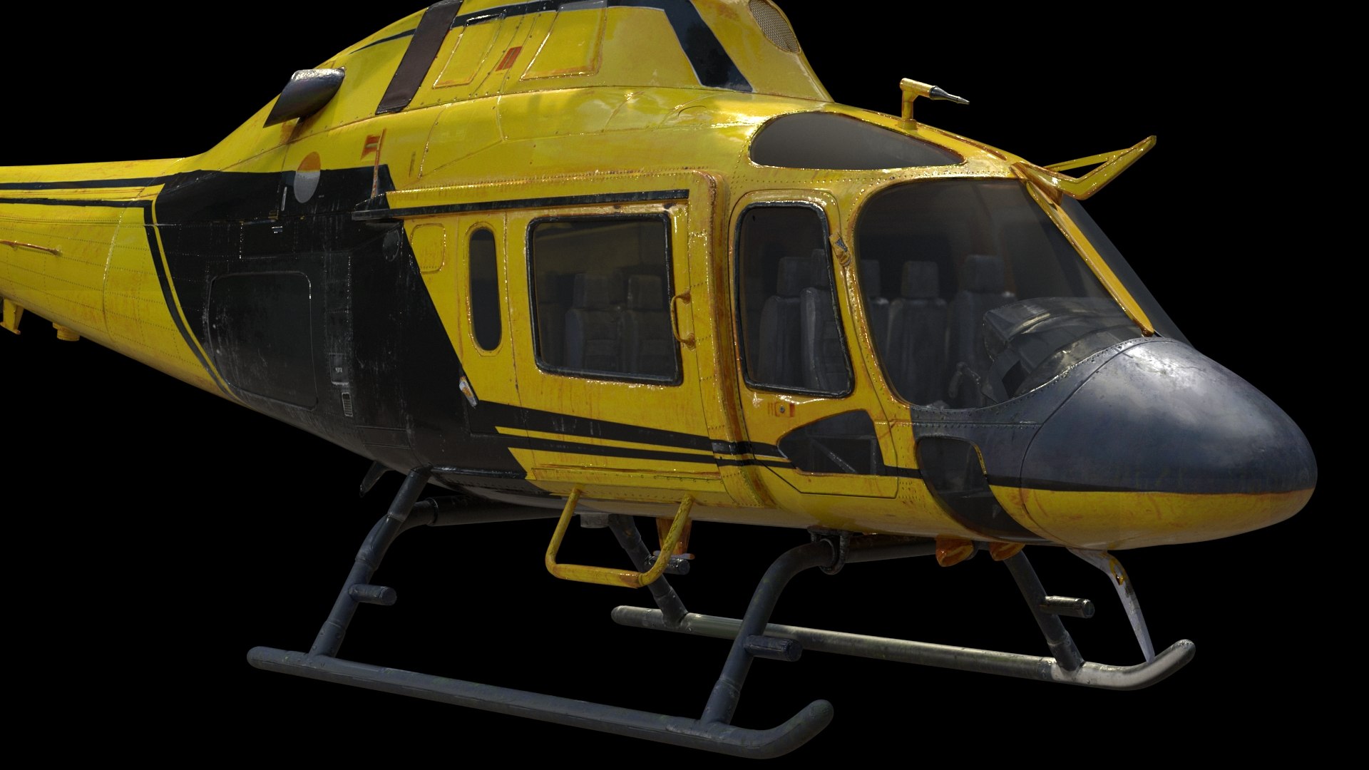 Helicopter C Yellow AW119KX model - TurboSquid 1781948
